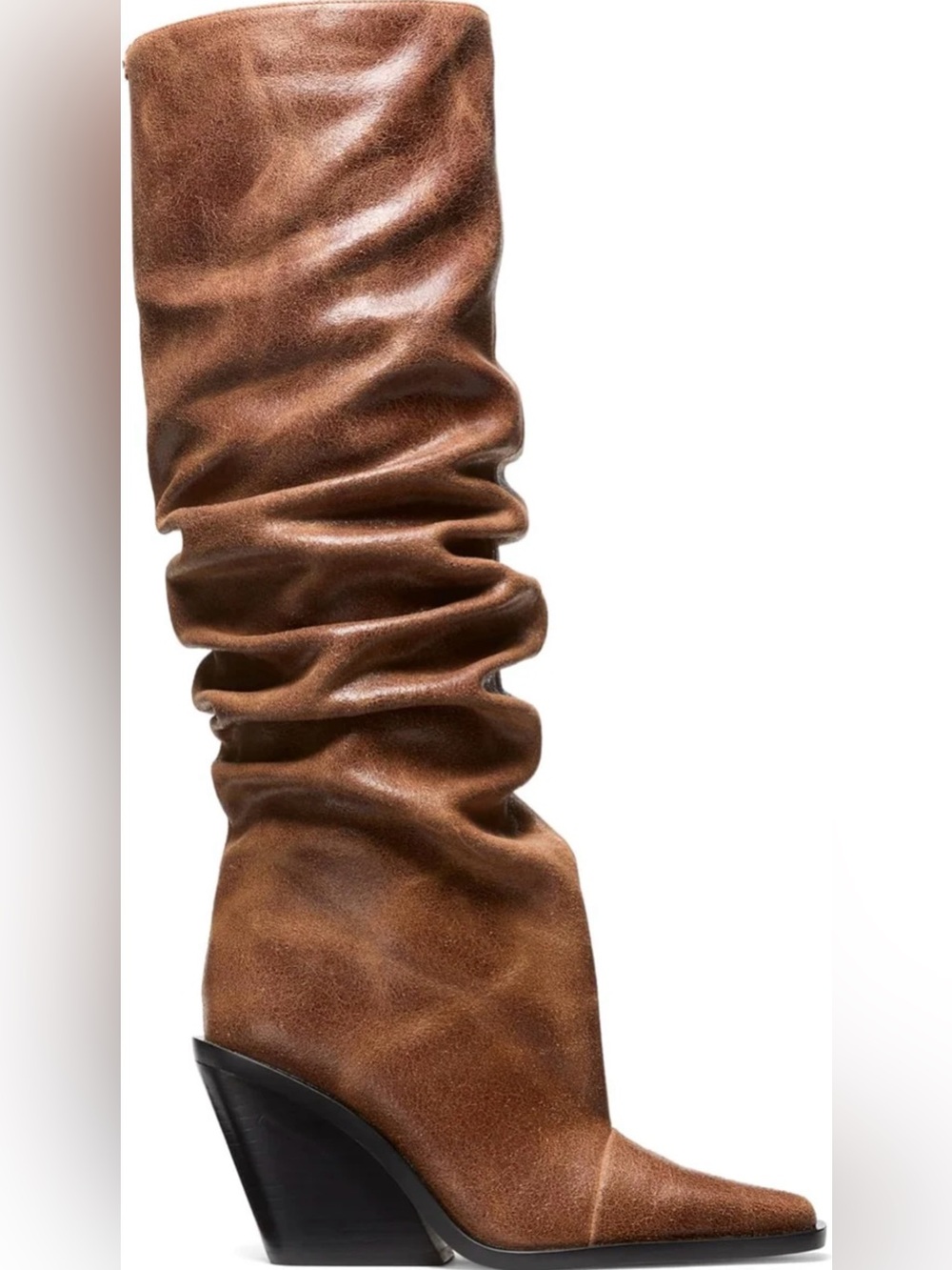 (NWT) Michael Kors Slouchy Knee-High Wedge Boots in Brown